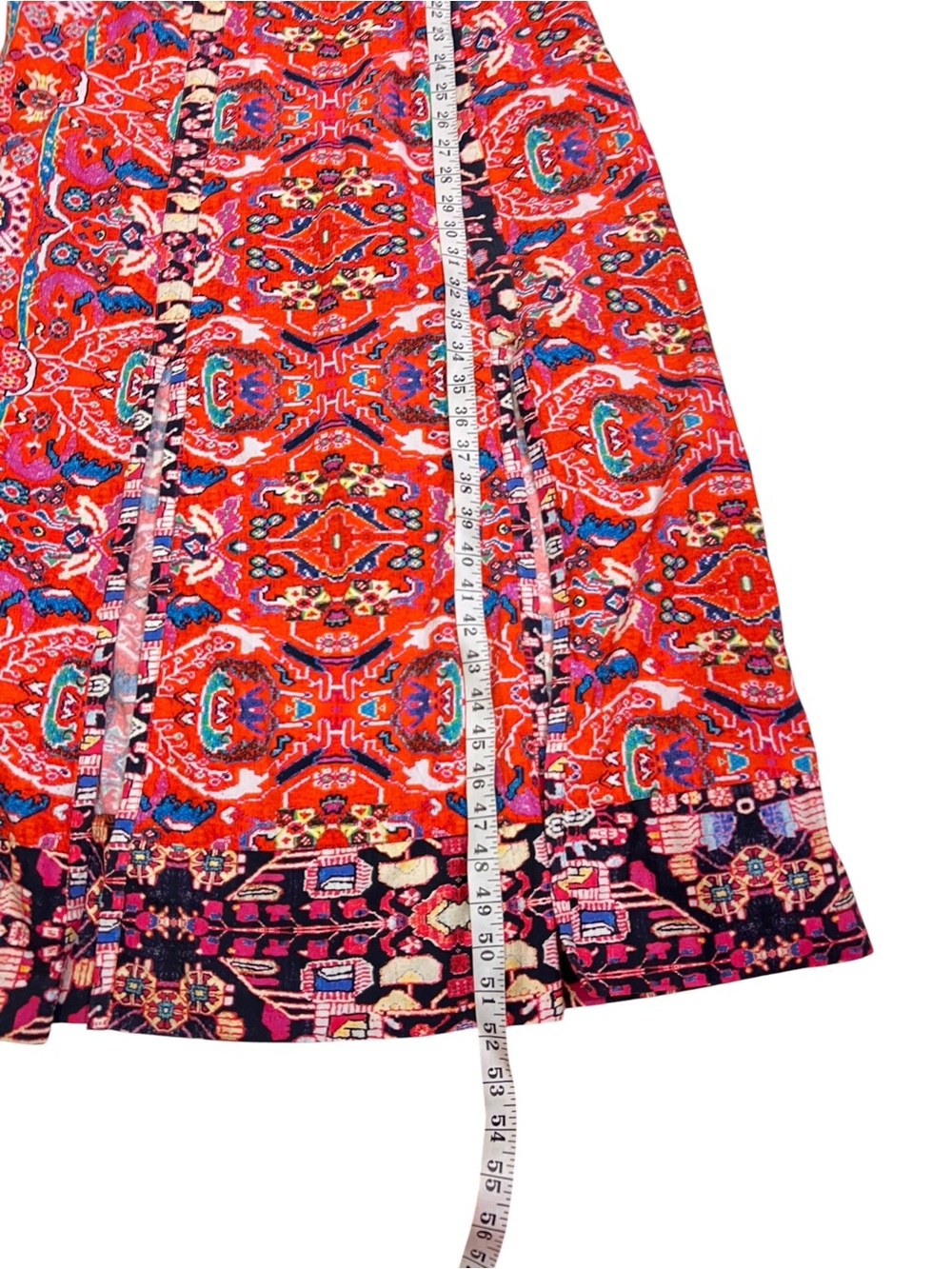 Anthropologie Midi Dress Cotton Patchwork Paisley Tile Print Puff Sleeve Size 4 - Picture 7 of 8